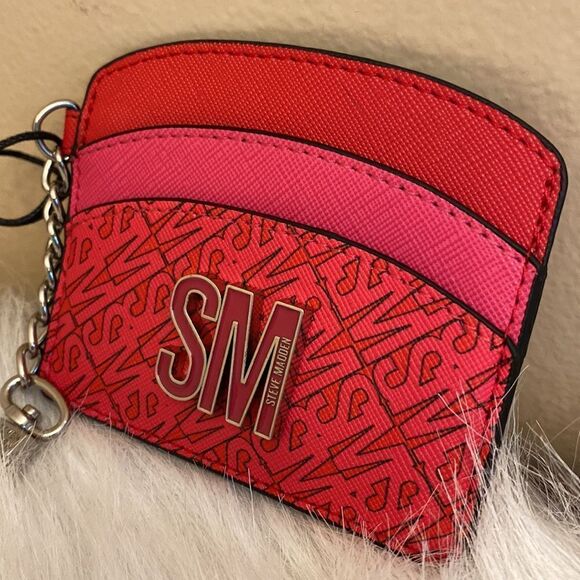 NWT Steve Madden Card Case Wallet - Pink/Red - Picture 4 of 8